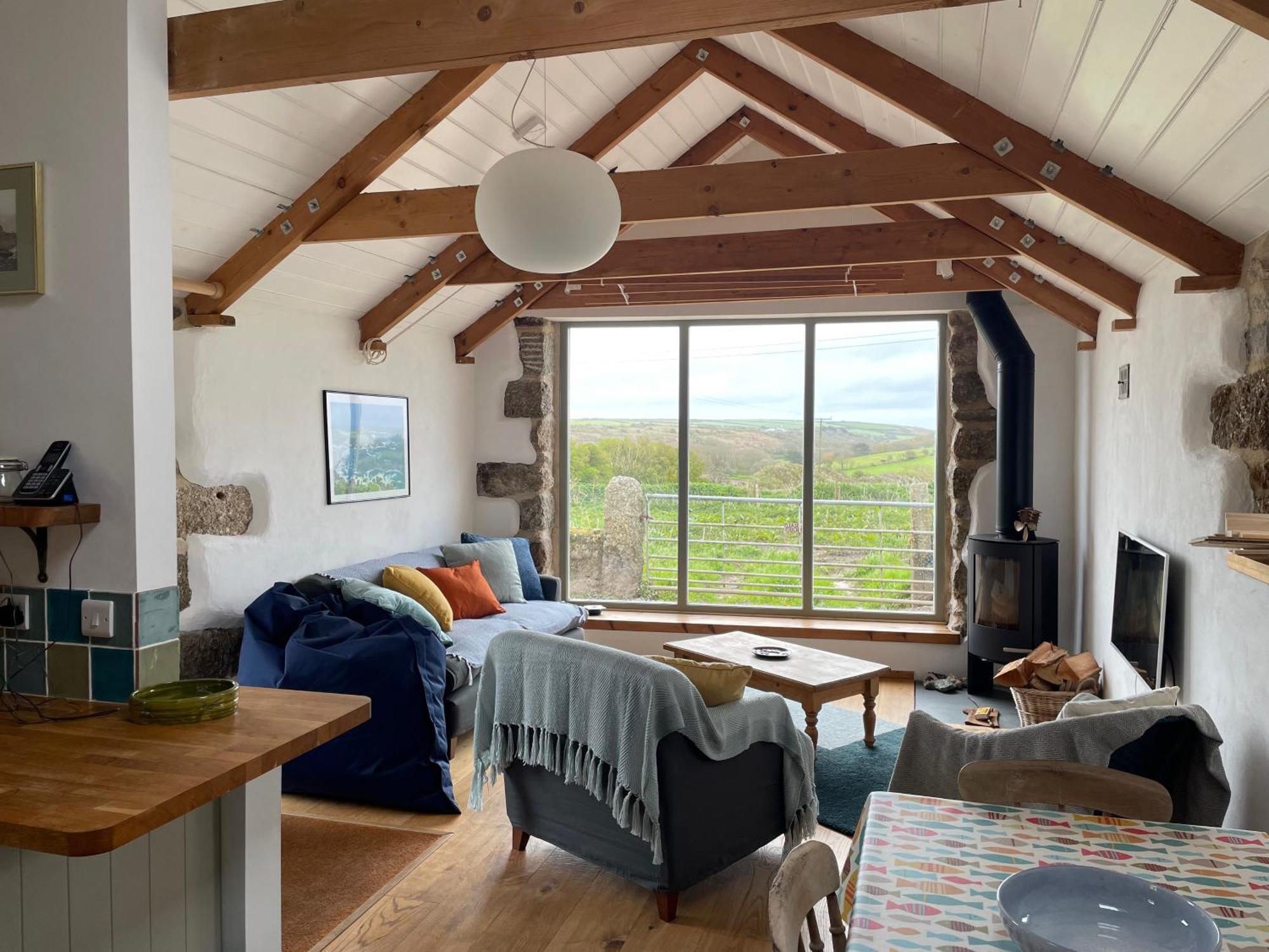 Trengothal Barn Daire Porthcurno Dış mekan fotoğraf