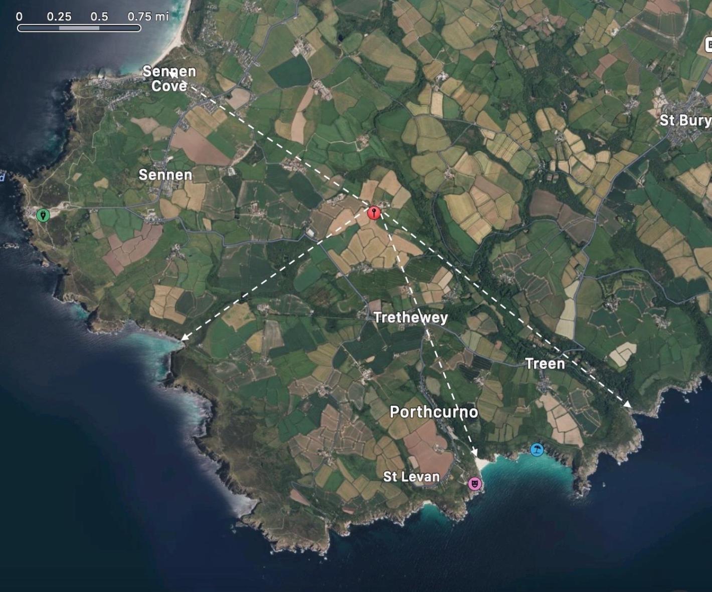 Trengothal Barn Daire Porthcurno Dış mekan fotoğraf